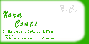 nora csoti business card