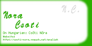 nora csoti business card
